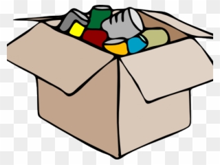 Cardboard Boxes With Items Clipart - Png Download
