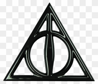 Deathly Hallows Chrome Premium Emblem Harry Potter - Harry Potter Logos Clipart