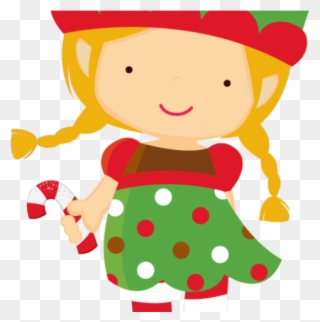 Christmas Cliparts Pasta - Girl Elf Clipart - Png Download