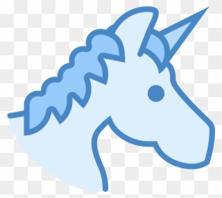 This Icon Represents A Unicorn - Unicorn Icon Blue Clipart