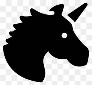 Unicorn Filled Icon - Unicorn Icon Png Black Clipart