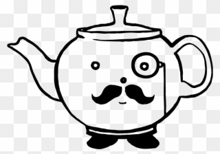 Handlebar Mustache At Getdrawings Com Free For - Teapot With Face Clipart - Png Download