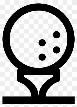This Is A Golf Ball Resting On A Golf Tee - Circle Clipart