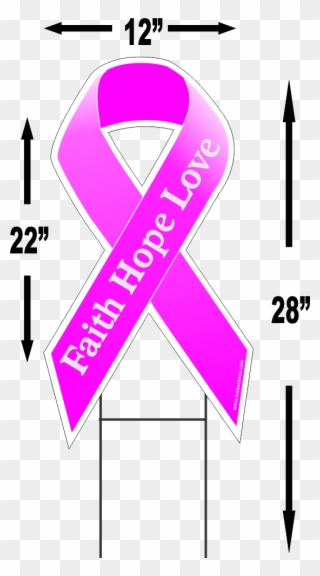 Breast Cancer Faith Love Large X Outdoor - Breast Cancer Survivor Sign Clipart