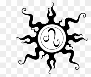 Zodiac - Leo Sign Sun Tattoo Clipart