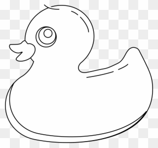 Rubber Ducky Clipart Outline - Rubber Duck Clipart Black And White Transparent - Png Download