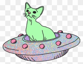 Ftestickers Catspace Ufo Freetoedit - Alien Cat Clipart