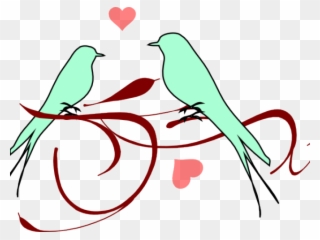 Love Birds Clipart Small Bird - Love Wedding Clip Art - Png Download