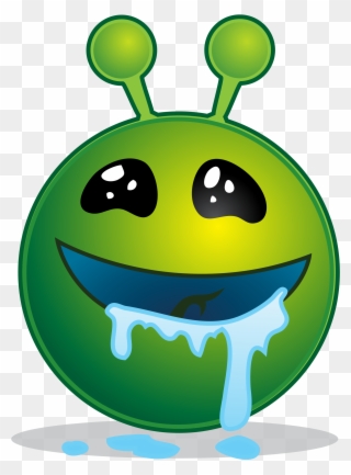 File Smiley Alien Droling Svg Wikimedia Commons - Memes Super Funny Jokes: Volume 2 Clipart
