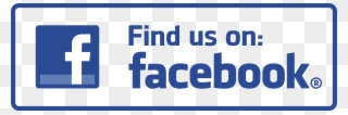 Find Us On Facebook Logo Png Clip Art Black And White - Find Us On Facebook Logo Png Transparent Png