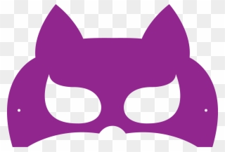 Purple Cat Mask Printable Clipart