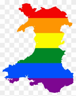 File Lgbt Flag Map Of Wales Png Wikimedia Commons Clip - Uk Fire Services Map Transparent Png