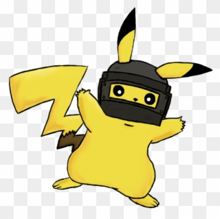 Pikachu With A Level 3 Pubg Helmet - Pubg Level 3 Helmet Drawing Clipart
