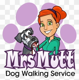 Mrs Mutt Dog Walking Service Clipart