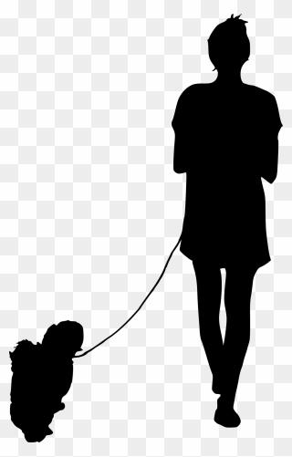 Dog Png Free - Person Walking Dog Silhouette Clipart