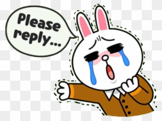 Teary Cony Pleading Brown To "please Reply" - Reply Please Clipart