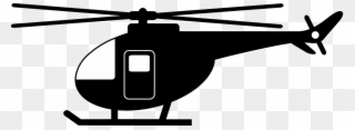 Helicopter Clipart Grey Object - Helicopter Silhouette Clipart Black And White - Png Download