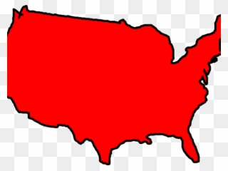 Maps Clipart Usa - Red Map Of Usa - Png Download