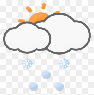 Partly Sunny W/ Flurries - Weather Forecasting Clipart