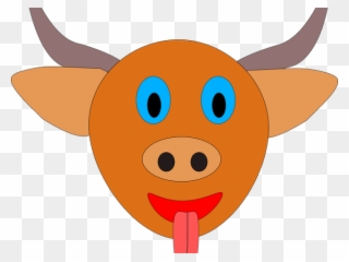 Mammal Clipart Farm Animal Head - Custom Bull Face Shower Curtain - Png Download