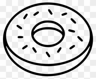 Donut Comments - Doughnut Clipart Black And White - Png Download