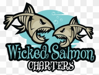 Vancouver Salmon Charters - Wicked Salmon Logo Clipart