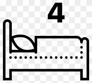 Four Beds Icon - Icon Clipart