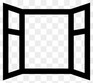 Open Window Icon - Open Window Clipart Black And White - Png Download