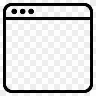 Window Square Empty Outlined Interface Symbol Comments - Square Icon Blank Png Clipart