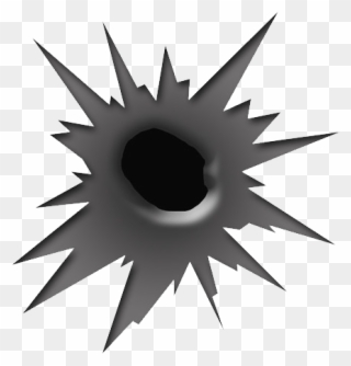 Bullet Hole On Body Png Clip Art Black And White Stock - Bullet Shot Png Transparent Png