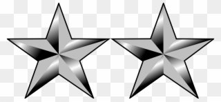 Clip Freeuse Library Army Star Clipart - Two Star General Rank - Png Download