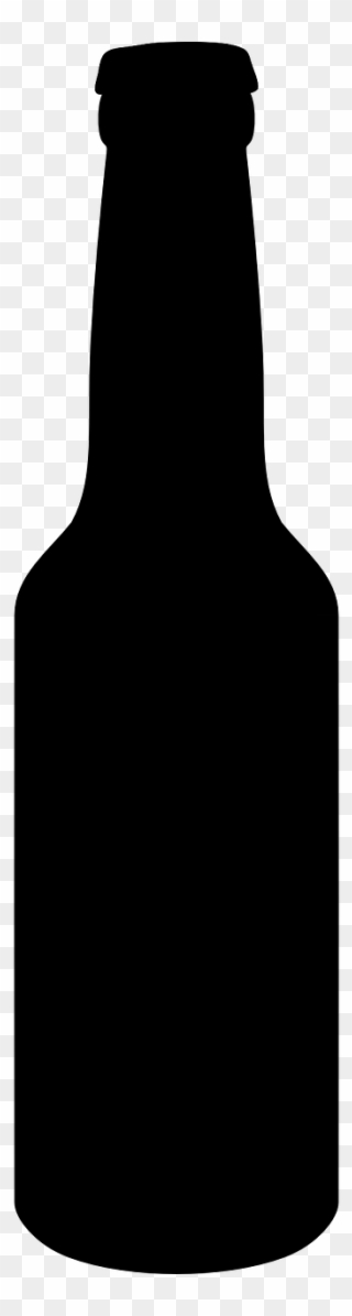 Picture Freeuse Download Beer Bottle Clipart Black - Black Beer Bottle Silhouette - Png Download