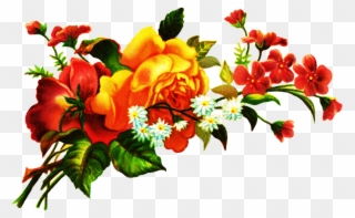Floral Bouquet Png - Flower Clipart Border Design Transparent Png
