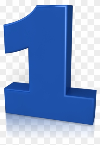 One - Blue Number One Clipart
