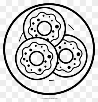 Donut Coloring Page - Ausmalbilder Donuts Clipart