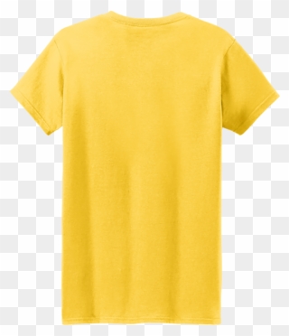 Yellow Gildan Shirt Back Clipart