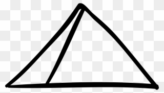 Transparent Pyramid Hand Drawn - Icon Clipart