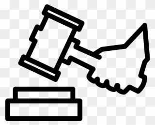 Gavel Rubber Stamp - Court Clipart