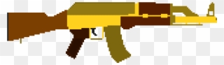 Ak47gold - Ranged Weapon Clipart