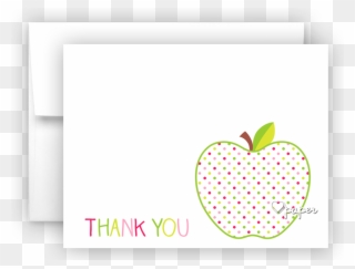 Polka Dot Apple Thank You Cards Note Card Stationery - Stationery Clipart