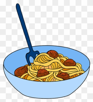 How To Draw Spaghetti - Draw A Plate Of Spaghetti Clipart