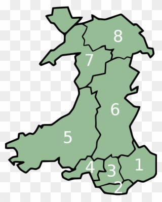 Current Counties Of Wales Clipart