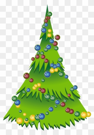 Christmas Simple Tree Png Clipart - Simple Illustration Christmas Tree Transparent Png