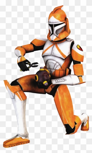 Clone Ordnance Specialist - Star Wars Orange Clone Trooper Clipart