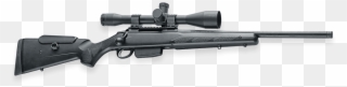 Transparent Rifle Bolt Action Clip Art Free - Tikka With Muzzle Brake - Png Download