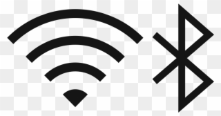 Wi-fi And Bluetooth Icon - Bluetooth Sign On Iphone Clipart