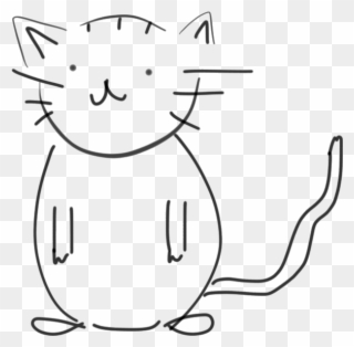 Fileblack And White Cat Sketch - Black And White Sketch Of Cat Clipart