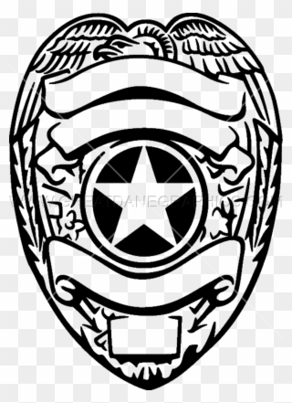 Silver Police Badge Badge, Tattoo Ideas, Bird, All - Black And White Police Badge Clipart