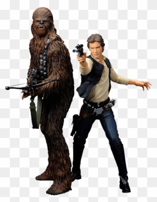 Clip Art Library Star Wars Artfx Statue - Figurine Han Solo Chewbacca - Png Download