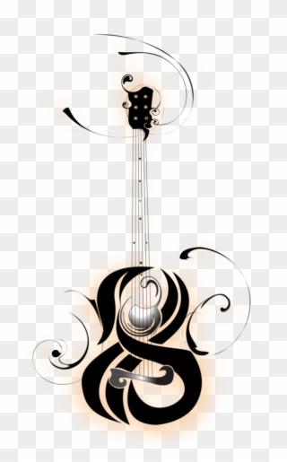 Infinity Guitar Tattoo Clipart